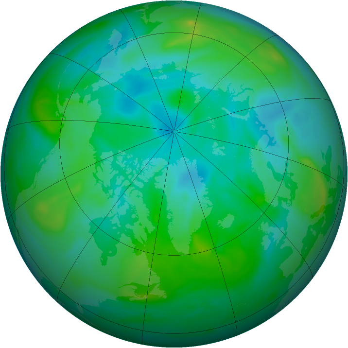 Arctic ozone map for 31 August 2006